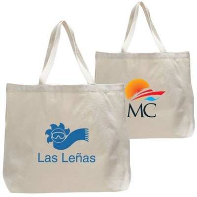 Organic Jumbo Tote Bag W/ Lightweight 7 Oz. Cotton Canvas